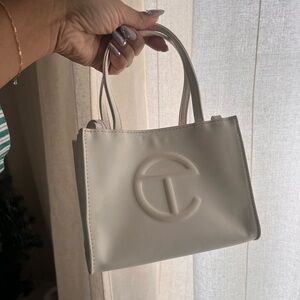 Authentic Telfar Cream Mini Bag